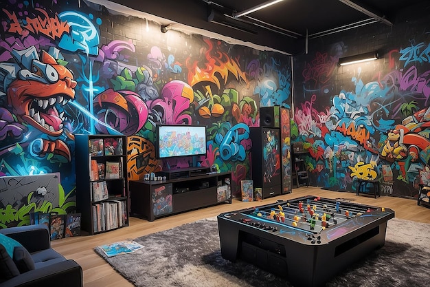 GraffitiStyle spel kunst muur gamers paradijs