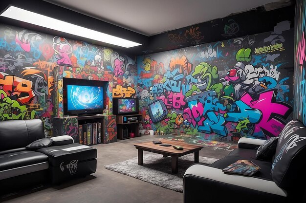 GraffitiStyle spel kunst muur gamers paradijs