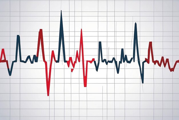 Foto grafiek van het elektrocardiogram