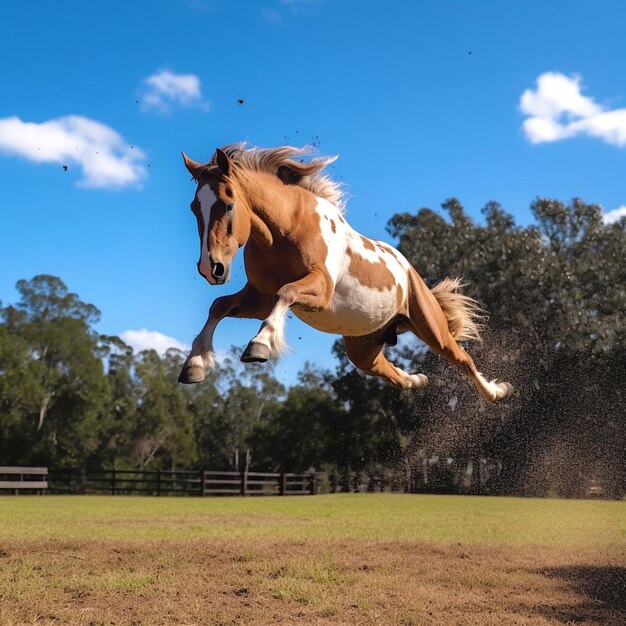 Foto grafiek van paard