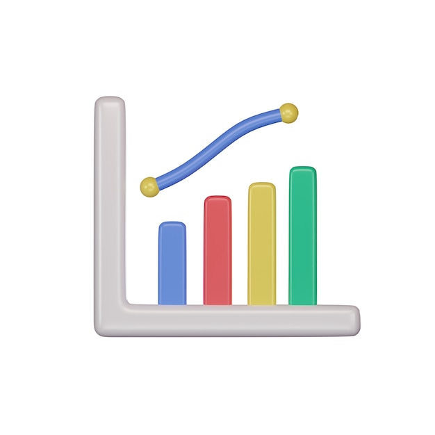 Grafieken en diagrammen 3D-pictogram