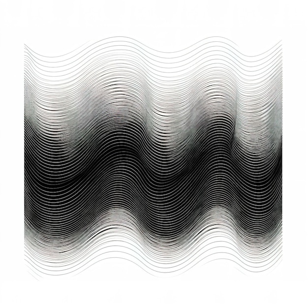 Grafische geluidsgolf in zwart-wit