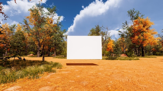 Foto grafische middelen voor duurzame ontwikkelingsdoelen biodiversiteit een groeiende economie en ecologie 3d renderen met bilboard en canvas