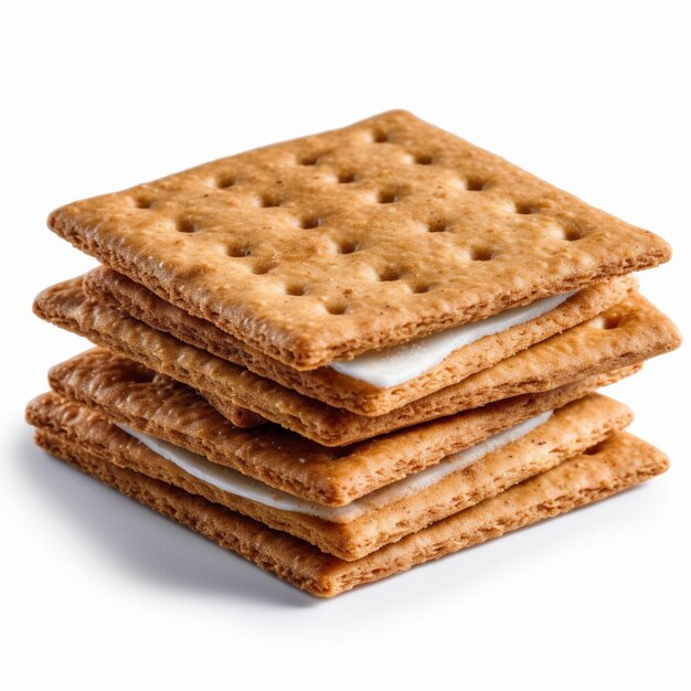 Graham crackers with white background high quality