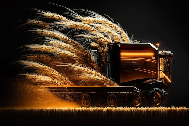 Grain deal cultivation and processing of grain crops export of wheat Poor countries avoiding hunger transporting and shipping food tons of wheat by tanker