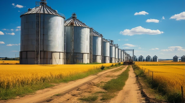 Grain farm field