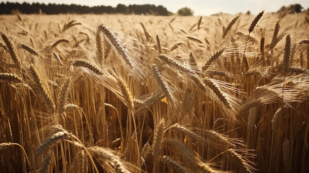 Grain field front view