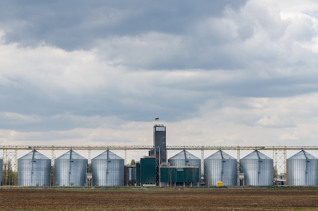 Grain silos in the countryside