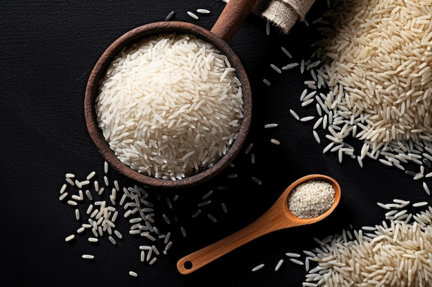 Grain sprinkled flour sits on a table next to a bowl of wheat and a bowl of oats