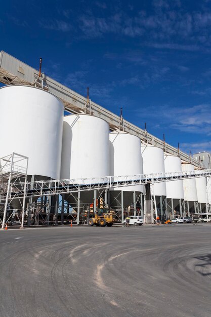 Grain storage tanks