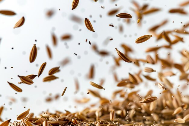 Photo grains flying in the air