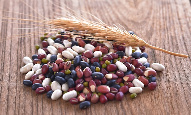 Grains mix beans on the table