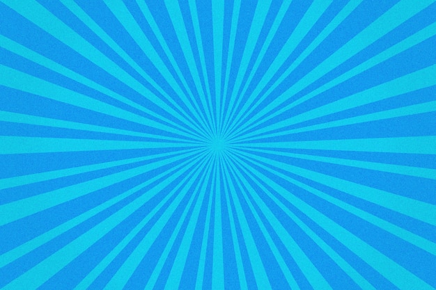 Foto illustrazione geometrica dei raggi radiali vibranti del fondo del modello dello sprazzo di sole blu granuloso