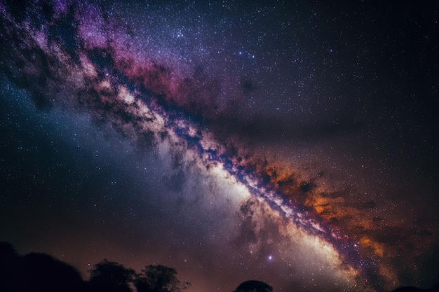 Grainy long exposure shot of the Milky Way taken at phitsanulok Thailand