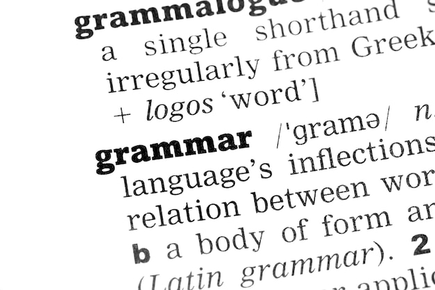 Грамматический словарь Определение
