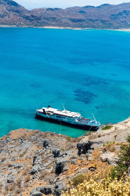 Gramvousa eiland in de buurt van Kreta Griekenland Balos strand Magische turquoise wateren lagunes stranden van puur wit zand