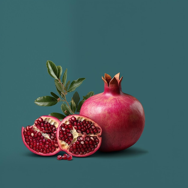 Granaatappel rode granaatappels Sappige vruchten illustratie