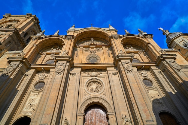 Granada Cathedral facade in Spain