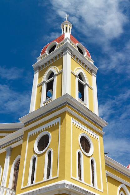 Granada, Nicaragua. Cathedral outdoors view on sunny day.