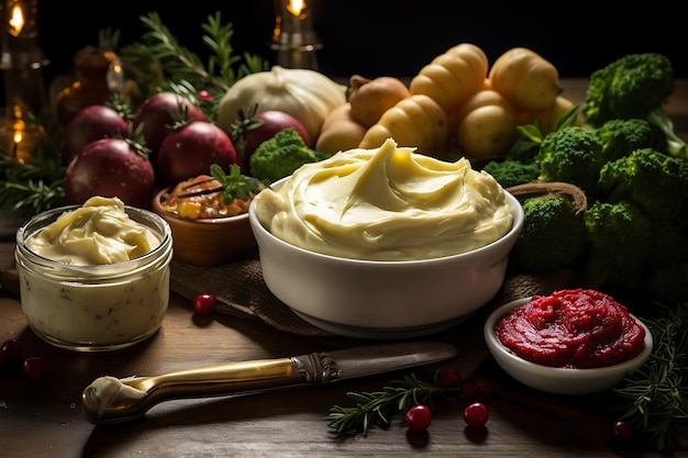 グランド アイオリ クリスマス ディナーの食べ物の写真