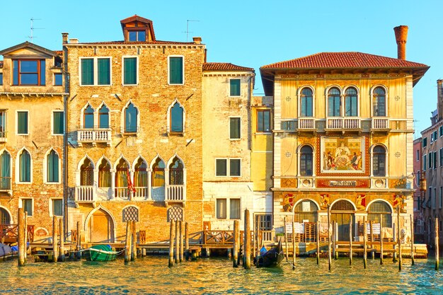 The Grand Canal in Venice in the evening, Italy