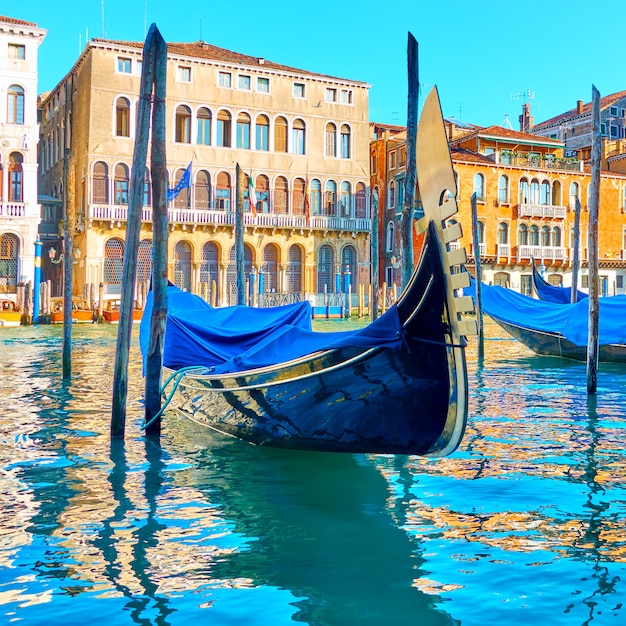 The Grand Canal in Venice with gondola, Italy