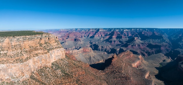 Photo grand canyon aerial scene panorama in beautiful nature landscape scenery in grand canyon national