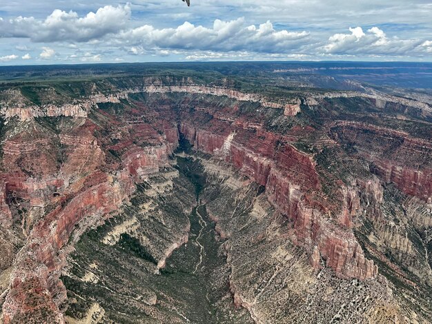 Photo the grand canyon - helicopterview