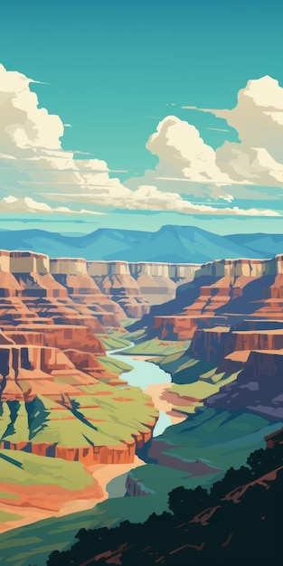 Grand canyon national park poster patrick browninspired lofi design