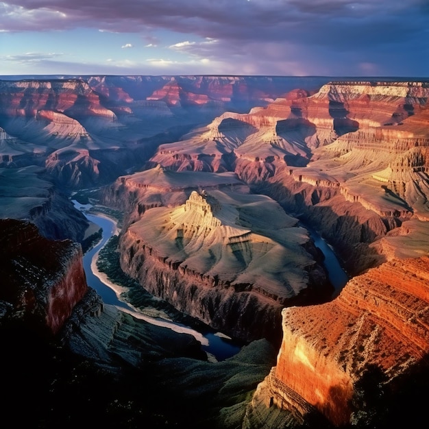 Национальный парк Гранд-Каньон на закате Аризона Соединенные Штаты Америки