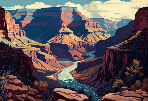 Foto grand canyon of colorado in de vs generatieve ai