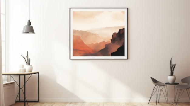 Grand Canyon Wall Art Lichtgevulde composities in eenvoudige aquarel schilderijen