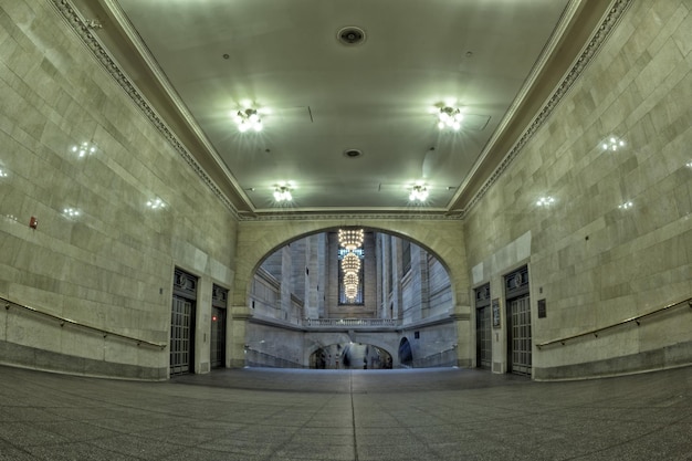 Grand Central station with moving people