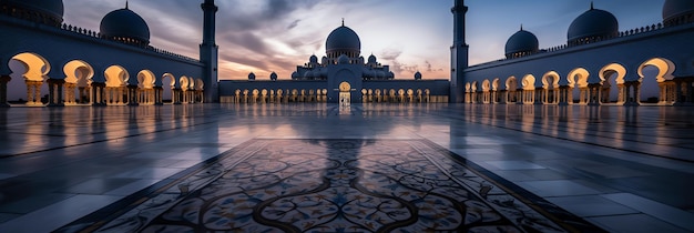 The grand mosque in the evening