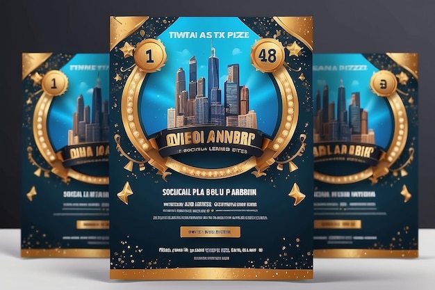 Photo grand prize invitation contest social media banner template