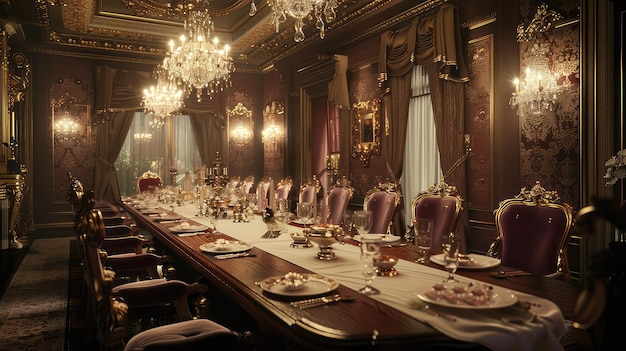 Photo grand victorian dining