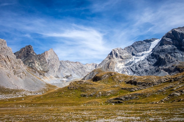 Ландшафт ледника Grande Casse Alpine во французских Альпах