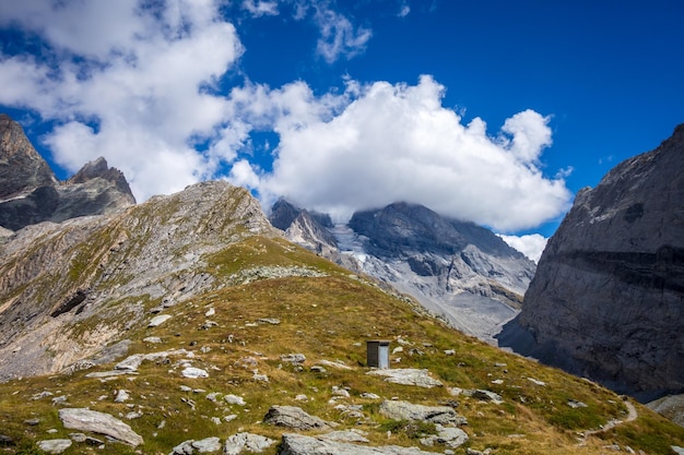 Ландшафт ледника Grande Casse Alpine во французских Альпах