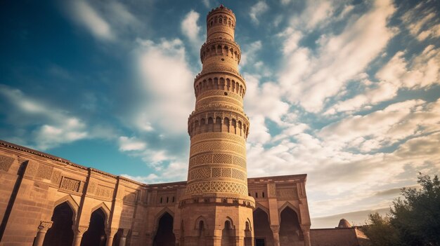 The grandeur of the mosques minaret