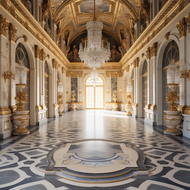 Photo the grandeur of the palace of versailles