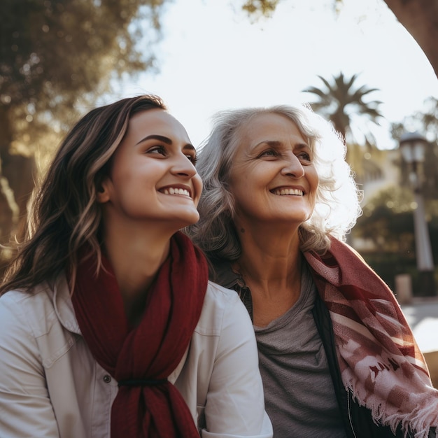 Grandmother and Granddaughter Family Portrait