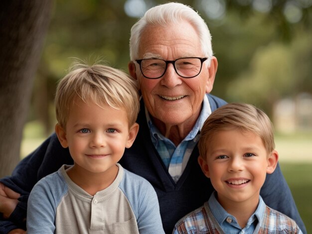 Grandparents day grandparents with grandson