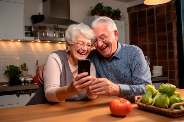 grandparents making a video call