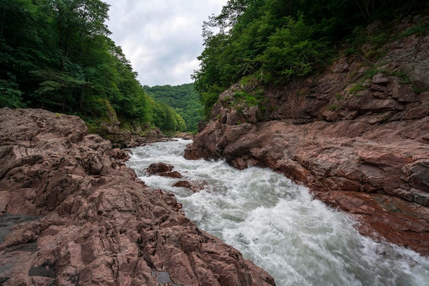 Granite Canyon of the Belaya river Maikop district Dakhovskaya Republic of Adygea Russia