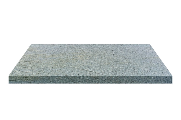 granite natural rock shelf isolated on white background with clipping path