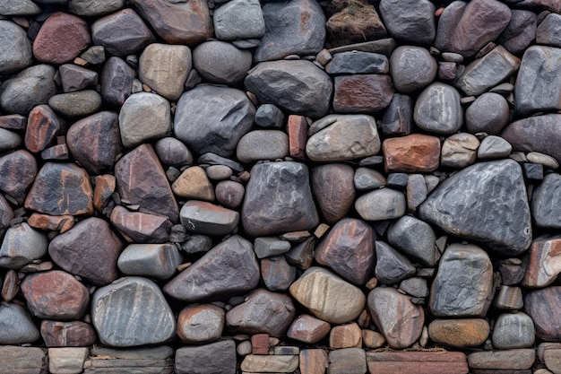 Granite wall with differentsized stone tiles