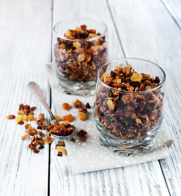 Granola cereal with nuts