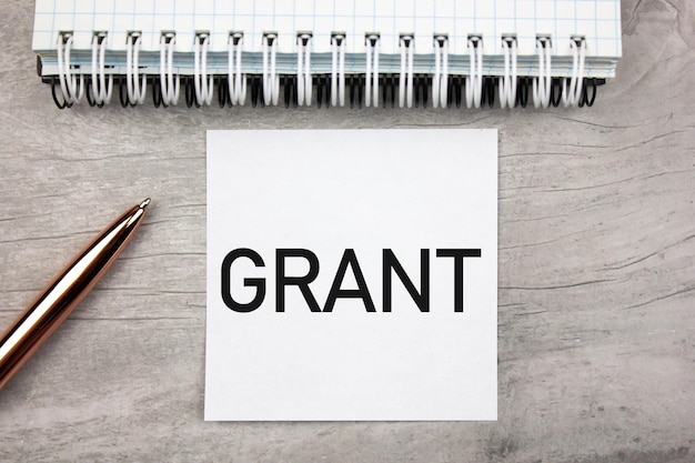 写真 grant テキストの概念 研究活動のための現金手当奨学金