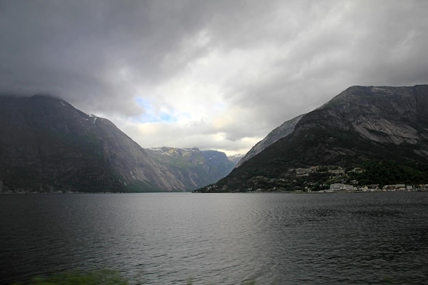 Granvin Fjord in Noorwegen Scandinavië