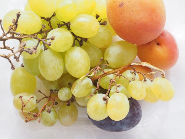 Grape apricot and prune fruit